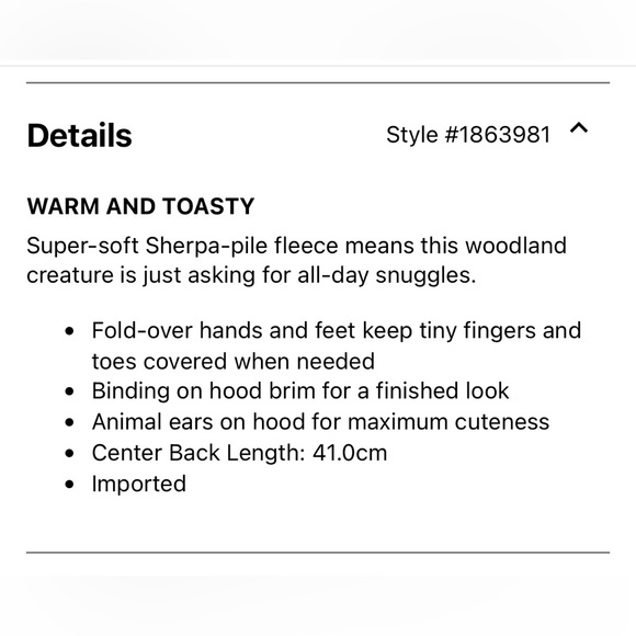 Columbia Infant Foxy Baby Sherpa Bunting 6-12M Orange Fleece Hooded One Piece - Picture 10 of 10